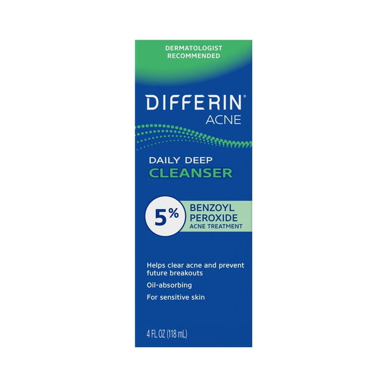 Differin Daily Deep Cleanser Face and Body Wash with 5% Benzoyl