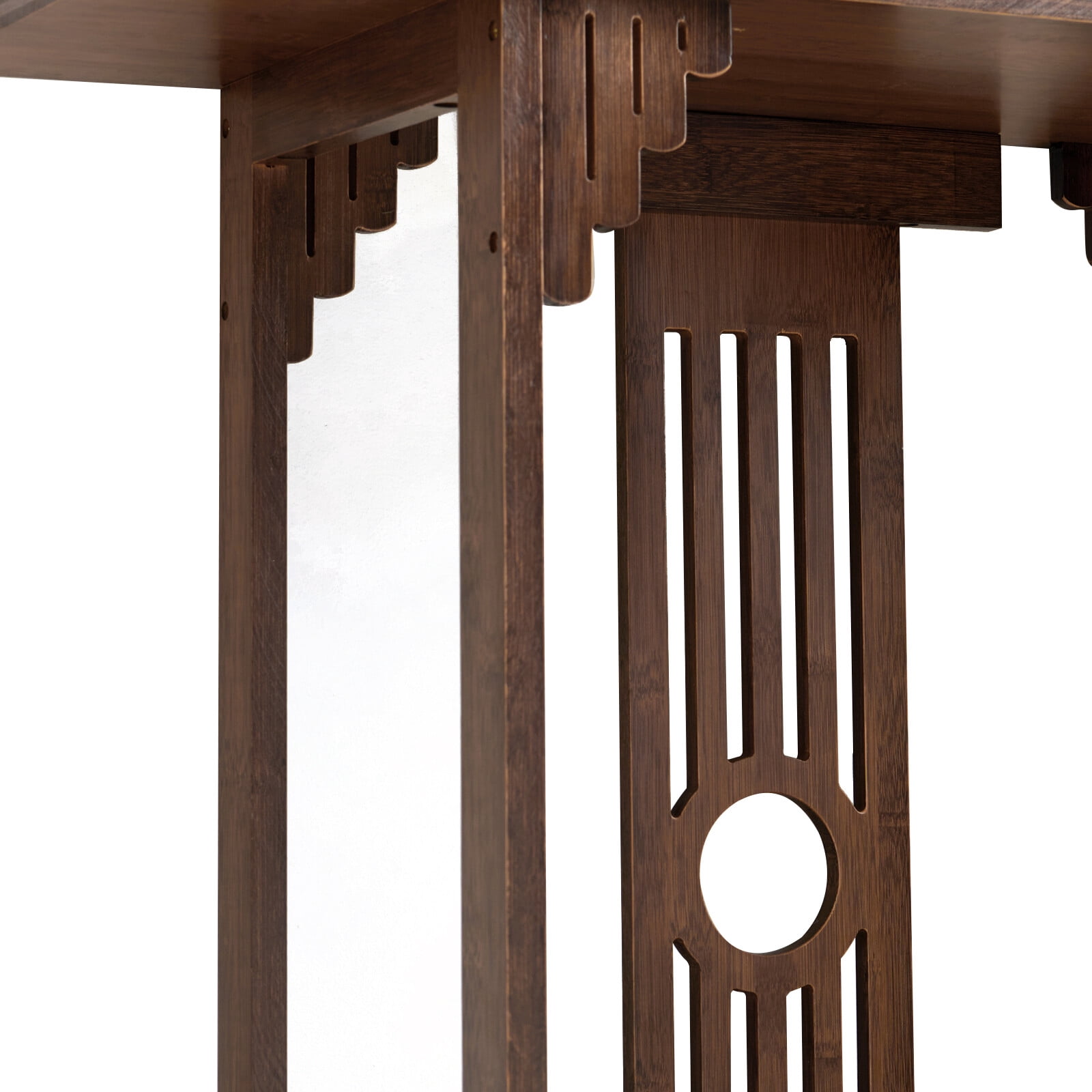 Walnut Bamboo Console Sofa Table, Vintage Sofa Table Narrow Long Console Table Japanese Style Entryway Table Hallway Table Couch Tablé Suitable for Home Living Room
