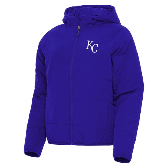 Women's Antigua Royal Kansas City Royals Universe Full-Zip Hoodie Jacket