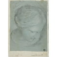 thumbnail image 2 of Ciro Ferri 11x14 Black Ornate Wood Framed Double Matted Museum Art Print Titled: Sculpted Female Head, 2 of 5