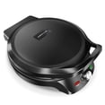 thumbnail image 1 of KEINVE 1500W Electric Griddle, 2-in-1 Indoor Griddle and Pizza Maker with 30-Min Timer and Auto Shut-Off, 12" 180&deg; Open for BBQ, Steak, Burgers,, 1 of 7