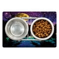 thumbnail image 1 of Purple Pet Mat for Food and Water, Lake Moonlight Stars in Night Sky with Trees Contemporary Modern Design, Non-Slip Rubber Mat for Dogs and Cats, 18" X 12", by Ambesonne, 1 of 2