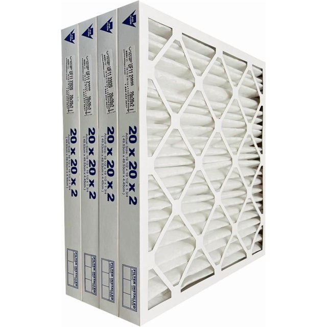 20x20x2 Pleated MERV 11 Furnace Air Filter (Case of 4) – Protective Furnace Air Filter for Clean, Healthy Air - Efficient, Home Climate Control HVAC Filters - Perfect Replacement House Air Filters