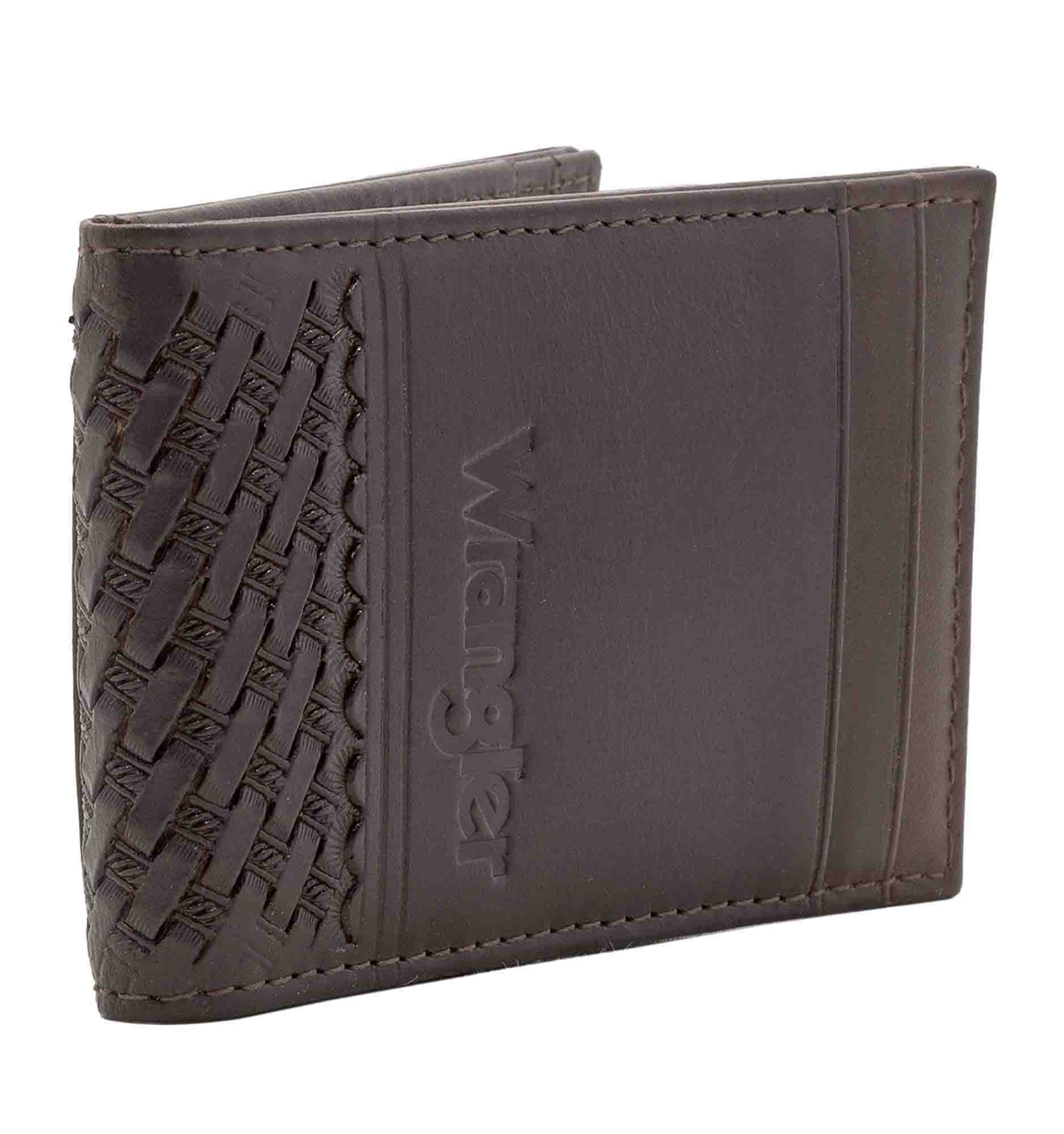 Men's Wrangler Magnetic Basket Weave Wallet