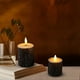 thumbnail image 5 of Oioii 2-Piece Flameless Candle Lights Set - 1 Large 1 Small Pines Bark Design, Flickering LED Candles, Battery-Powered, Perfect for Christmas Winter Holiday Decorations, Cozy Ambiance Maker, 5 of 6