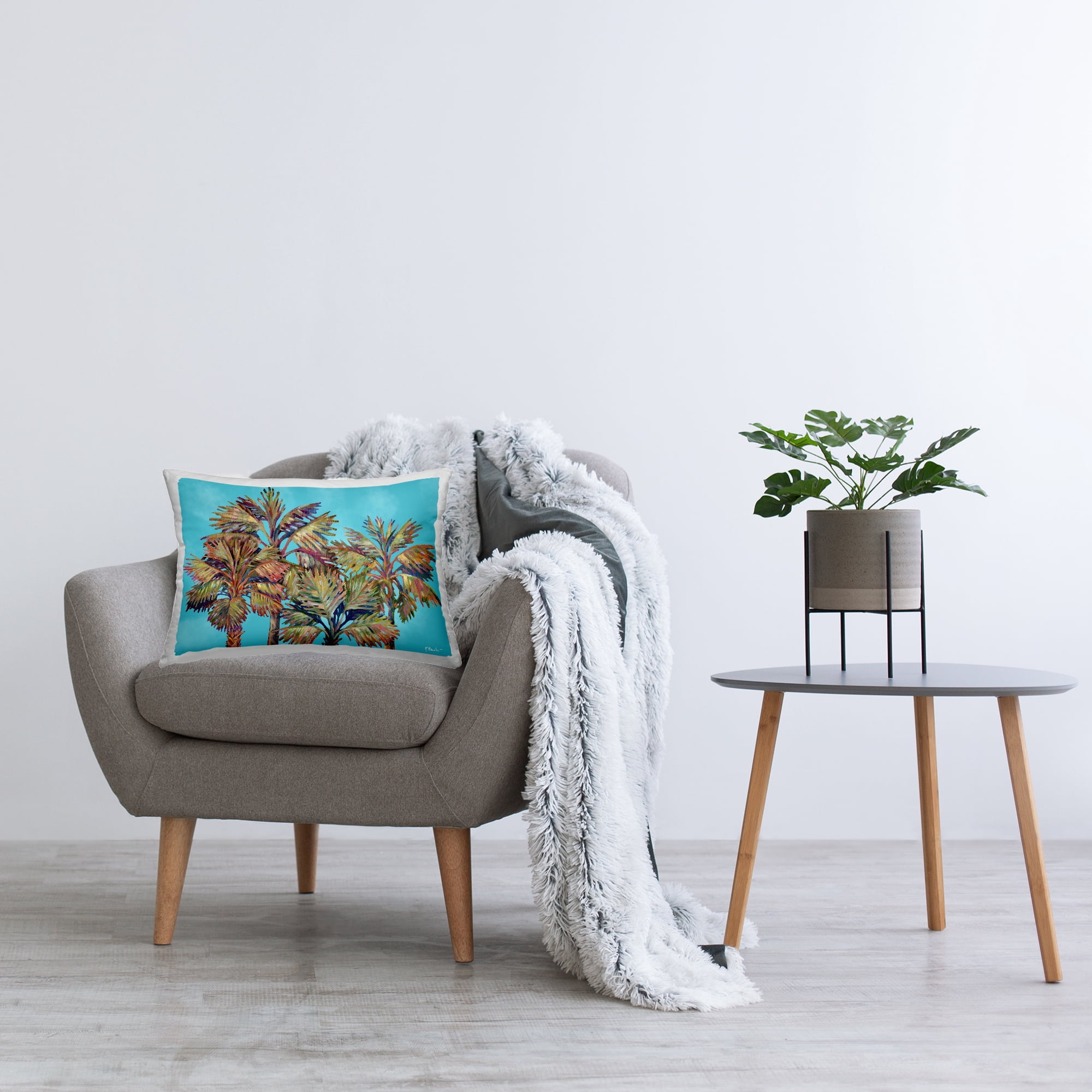 Stupell Industries Bondi Beach Palms Decorative Printed Throw Pillow Design by Paul Brent.