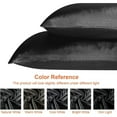thumbnail image 5 of Debonair Satin Pillow Case, 2 Pack Satin Standard Silk Pillowcase for Hair and Skin, 20x26, Black, 5 of 7