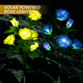thumbnail image 2 of Solar LED Rose Flower Lights Garden Decorative Stake Lights IP65 Waterproof Solar Garden Lights with 6 Rose Flowers, 2 of 11