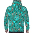 thumbnail image 7 of Rateoe Boho Dreamcatcher Pattern Mens Hoodie, Pullover Hooded Sweatshirt, Kangaroo Pocket Hoodie Ideal for Daily Wear, Travel and Home-Small, 7 of 7