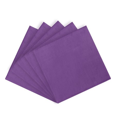 Crown Display Purple Luncheon & Dinner Paper Napkins: Highly Absorbent Paper Napkins - 600 Ct