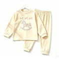 thumbnail image 2 of Angala Outfit for Little Girls Cartoon Graphic Nightwear Pants Set Girl Fall Season Casual Clothes, 2 of 4