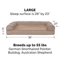 thumbnail image 3 of Furhaven - Funda de repuesto para cama para perro, estilo sofá de gamuza y felpa, lavable a máquina - Almendra, grande, 3 of 5
