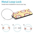 thumbnail image 2 of Square 2Pack PU Leather Dragon Fruit Cruise Luggage Tag with Privacy Cover and Stainless Steel Ring - Suitable for Travel Handbags Backpacks Luggage Tags, 2 of 6