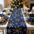 thumbnail image 4 of SLYNSHome Christmas Table Runner, Blue Green Ornament Print Table Flag, Winter Holiday Tablecloth for Dining Room Kitchen Home Party Decor, 4 of 6