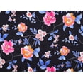 thumbnail image 2 of Zelouf Danielle St Satin Print  , Sewing, DIY, Crafts Fabric by the Yard, 936 Blk/fush, 3 Yard, 2 of 2