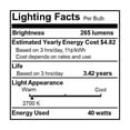 thumbnail image 6 of Bulbrite Pack of (12) Dimmable Frost Tough Coat Medium (E26) Incandescent Bulb A15 40 Watt, 6 of 7