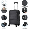 thumbnail image 4 of XgoodX 21-Inch Expandable Hardside Luggage with Spinner Wheels Carry-on Travel Suitcase, black, TSA Lock Checked, 4 of 10