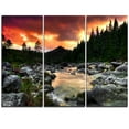 thumbnail image 3 of Tableau mural très large Design Art Bord Paysage Rivière des rocheuses au couchée de soleil, 3 of 3