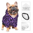 thumbnail image 3 of Haiem Purple Leopard for Winter Dog Hoodie Sweatshirts with Pockets Warm Dog Clothes for Small Dogs Chihuahua-XX-Large, 3 of 7