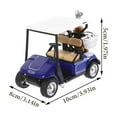 thumbnail image 2 of FENGGUIQU 2Pcs Alloy Golf Cart Model Decorative Figurines Modern Tabletop Home Office Ornament, 2 of 8