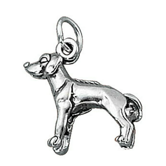 Sterling Silver 18" Unisex 1.5mm Box Chain 3D Rhodesian Ridgeback Dog Breed Pendant Necklace