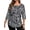 Black-White-Floral, variant on 3/4 Sleeve Womens Plus Size Tops V Neck Trendy Tunic Fall Blouses Curved Hem Casual Shirts