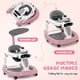 thumbnail image 3 of Andador Para Bebé 4 En 1 Con Ruedas, Portátil, Plegable, Para Bebés De 7 A 18 Meses, Con Reposapiés Extraíble, Volante Y Música, Ajustable, Color Rosa(A), 3 of 8