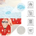 thumbnail image 3 of Yayeee Bath Rug for Bathroom Floor Non Slip Rectangle Fluffy Soft Absorbent Mat, 16"x24", Red Christmas Ornaments Pattern, 3 of 7