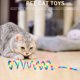 thumbnail image 2 of Juguete para gatos retráctil Spring Catnip Funny Teaser Interactive Stick (Rainbow) Likrtyny Para estrenar, 2 of 9