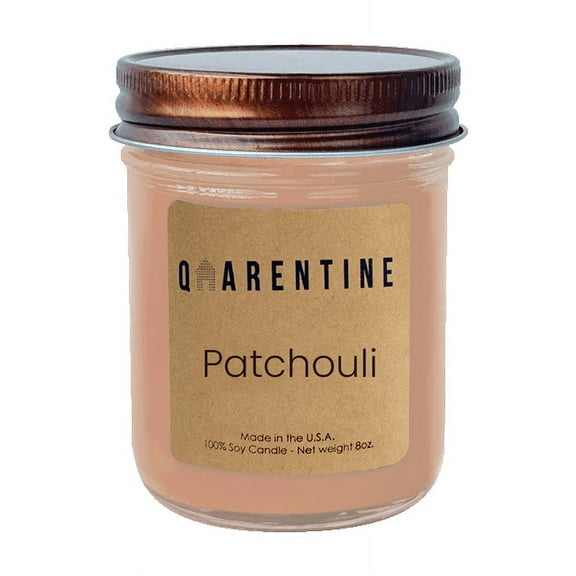 Natural Organic Patchouli Soy Wax Candle, Earthy Leaf Scent, Aromatherapy & Massage Oil - Quarentine Essentials by Carla Miles