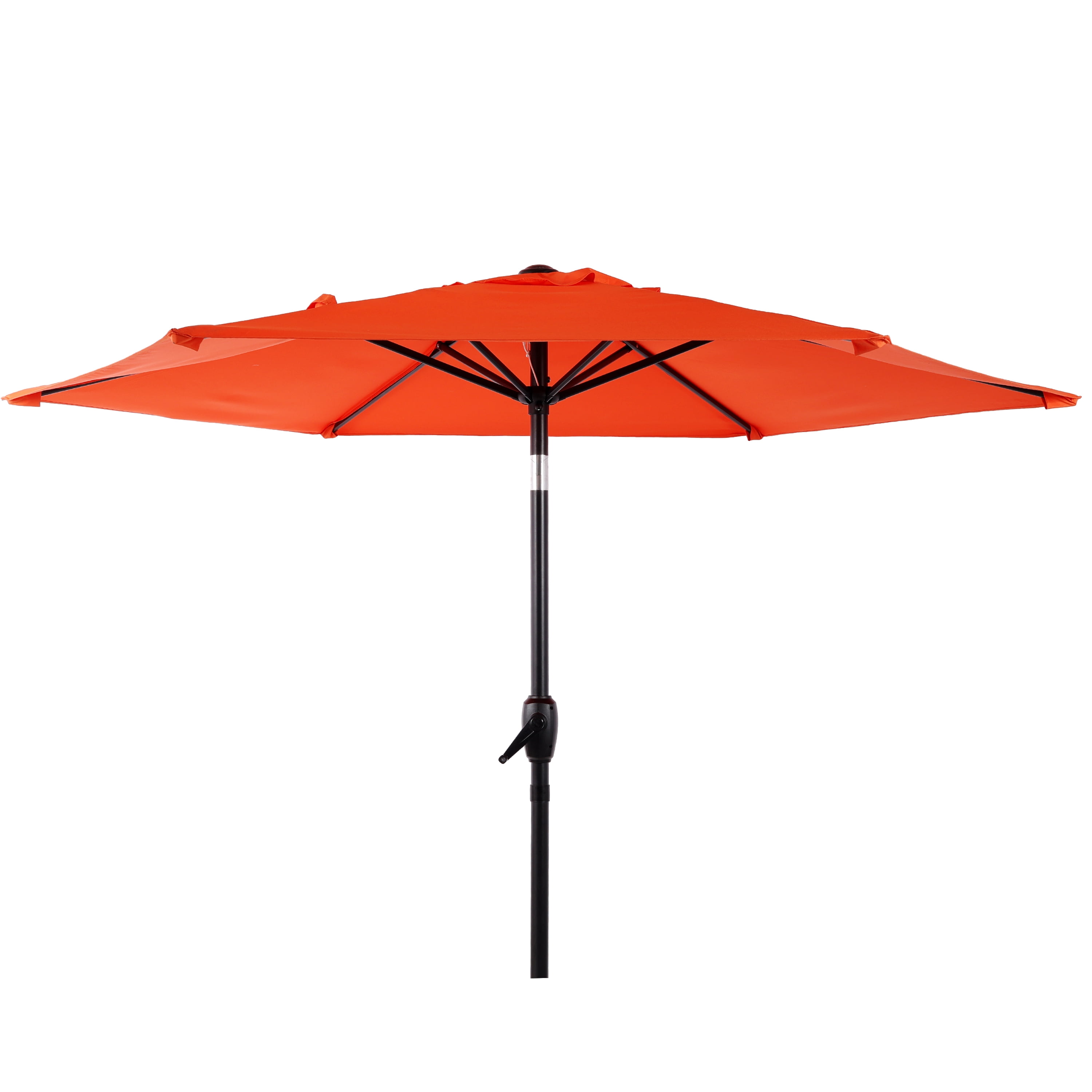 7.5 FT Patio Umbrella, Outdoor Market Yard Umbrella, Sun Shade Umbrella with Push Button Tilt and Crank Mechanism for Garden, Deck, Pool and Backyard, Not Include Umbrella Base, Orange