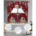 thumbnail image 2 of Christmas Cats Swag Curtains for Living Room/Bedroom Windows, Xmas Tree Poinsettia Botanical Red Buffalo Plaid Kitchen Curtains and Valances Set 36 Inch Length, Swags Valance Curtain Panels, 2 of 5