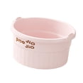 thumbnail image 4 of Bañera de pies, cubo ligero y portátil para baño de pies con puntos de masaje para relajación y pedicura en el hogar. Rosa, 4 of 8