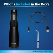 Waterpik Cordless 1100 Rechargeable Water Flosser with 2 Settings, ADA Accepted, Black