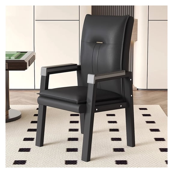 Reception Armchairs Waiting Room Chairs Executive Leather Guest Chairs with Armrest,Ergonomic Reception Chair with Solid Metal Frame Home Furniture