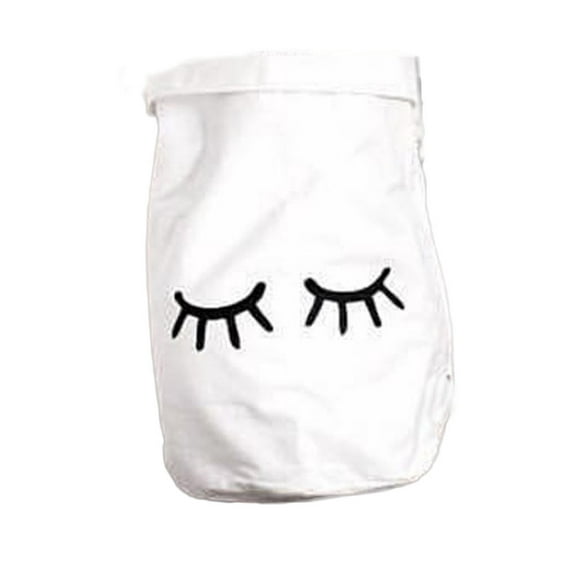 MAOWAPLG Cotton Canvas Printing Laundry Storage Bag Pouch Clothes Baby Kids Wall