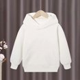 thumbnail image 4 of Gerichy Toddler Girls Boys Hoodie Sweatshirt Kids Solid Color Long Sleeve Pullover Tops with Pocket 3T-14T, 4 of 6