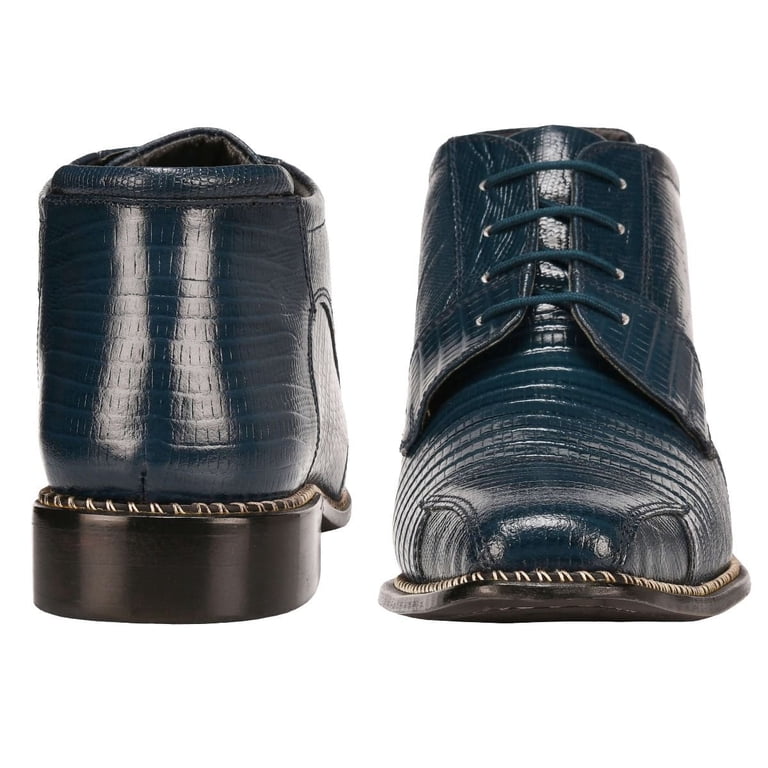 Fortune From Libertyzeno Blue Lizard Pattern Leather Ankle Boots size 9.5 Libertyzeno | Shoes | Fortune From Libertyzeno Blue Lizard  main image 2