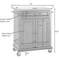 thumbnail image 7 of Pemberly Row 1-Drawer Traditional Wood Kitchen Cart in Black/Natural, 7 of 7