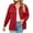 Red, variant on Lindreshi Womens Shackets Coat in Clothing Women's Solid Corduroy Pocket Button Long Sleeve Loose Top Coat
