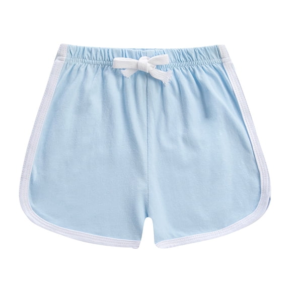 FLMEI Toddler Kids Girls Boys Sweat Shorts Summer Cotton Casual Short Unisex Active Bike Short Pants for 3-9 Years Old