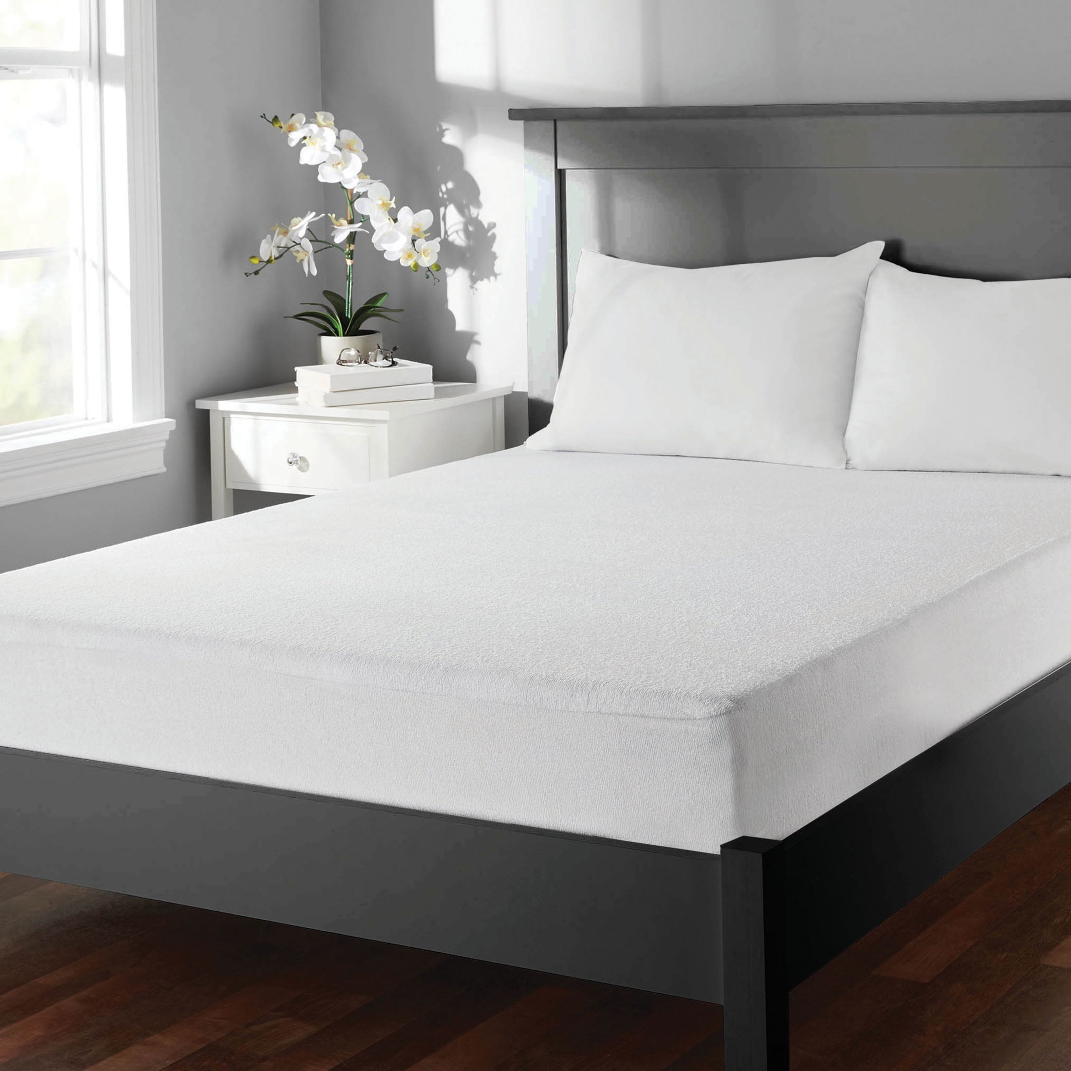 Mainstays Soft Terry Waterproof Fitted Mattress Protector, Twin-XL