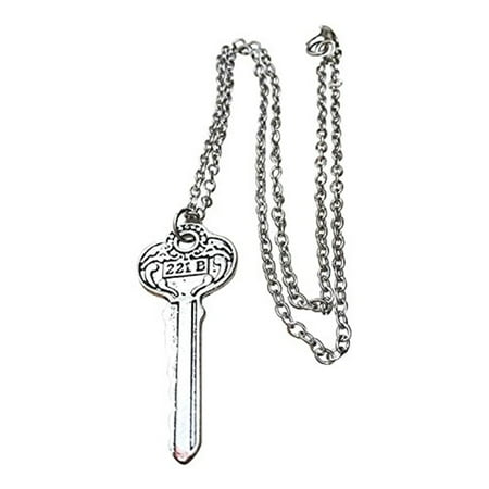 - Sherlock Holmes 221B Key On Chain Necklace Costume Accessory