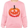 thumbnail image 2 of Pumpkin Face Ombre Sweatshirt Unisex 2X-Large Pink, 2 of 5