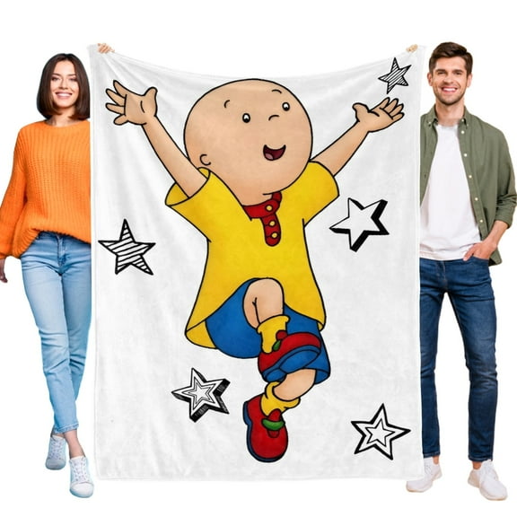 Caillou Flannel Blanket 39*59 inch Soft And Comfortable With Clear Patterns And Easy Cleaning