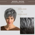thumbnail image 4 of KPLFUBK Fashion Gray Heat-Resistant Synthetic Wigs for Women, 4 of 5