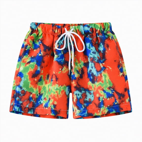 Gibobby Boys/Toddler Boy Beach Shorts Kids Swimming Trunks with Mesh Lining Toddler Board Shorts Quick Dry Funny Printed Shorts for(3-4 Years,B)