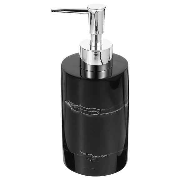 OUNONA  Press Pump Bottle Bathroom Countertop Soap Dispenser Marble Lotion Hand Black