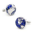 thumbnail image 1 of Gemelos con diseño de mapa del mundo para hombre, diseño clásico de globo azul, 1 of 2