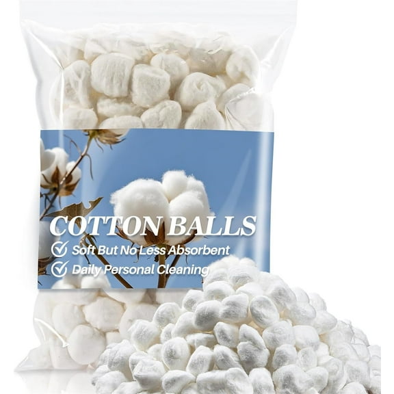 200 PCS Cotton Balls for Make-Up,Natural Cotton Balls for Pet Care,Organic Cotton Balls for Nail Polish Removal,Soft and Absorbent Cotton Balls,Biodegradable Cotton Balls for Household Needs